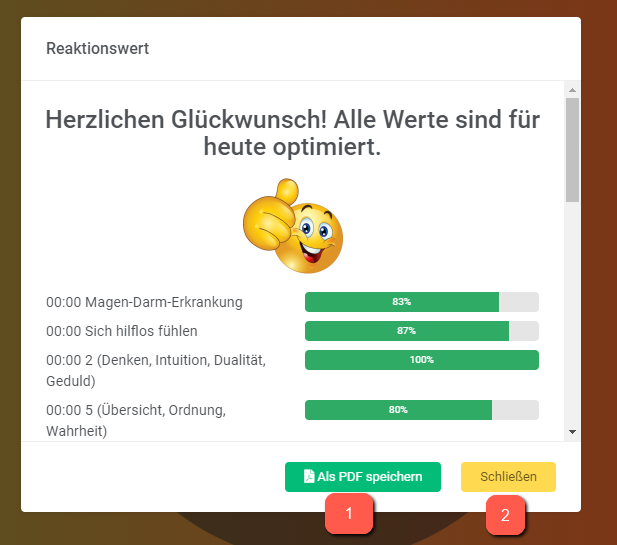 Own illustration - Finalize reaction value