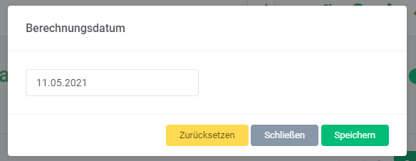 Own illustration - Calculation date