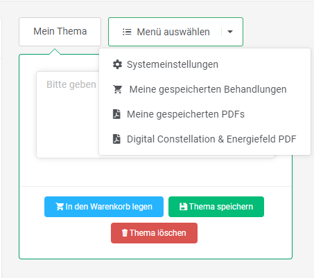 Own illustration - Quick options